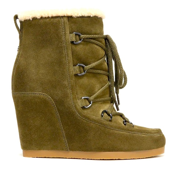VERONICA BEARD Elfred Suede Wedge Bootie SIZE 6 - Picture 1 of 6